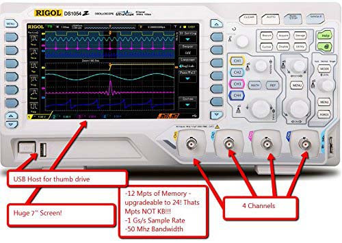 Rigol DS1054Z entry-level Digital Oscilloscope 50 MHz 4 Channels