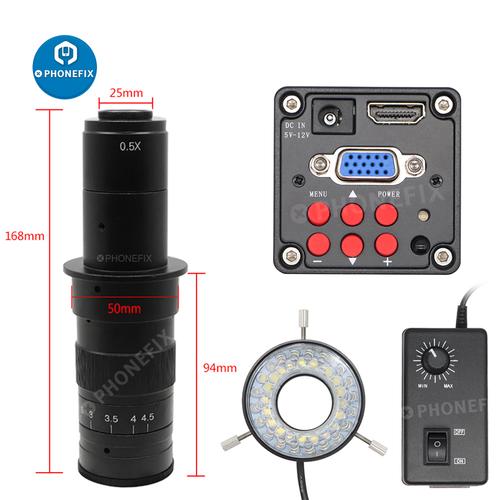 Digital Industrial Microscope with 13MP HDMI VGA Camera