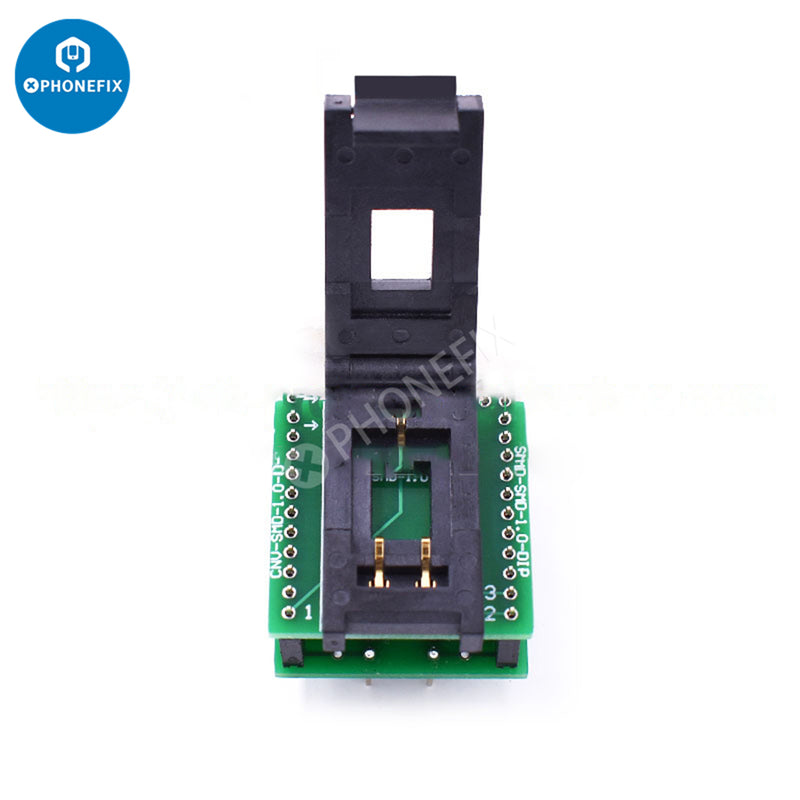 SMD-1.0 To DIP Burn In Socket Gold Plated Test Fixture