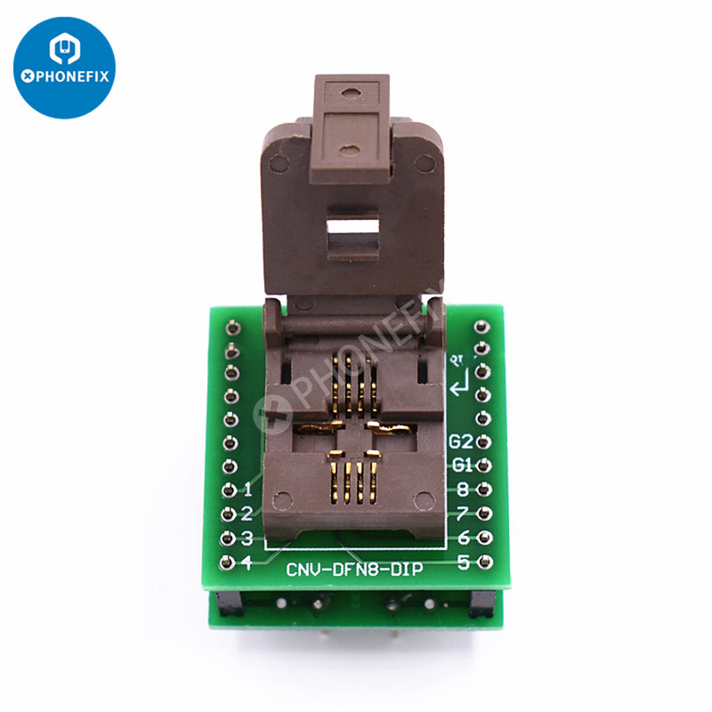 DFN5X6-8L(EP2) To DIP8 Burn In Socket Gold Plated Test Fixture