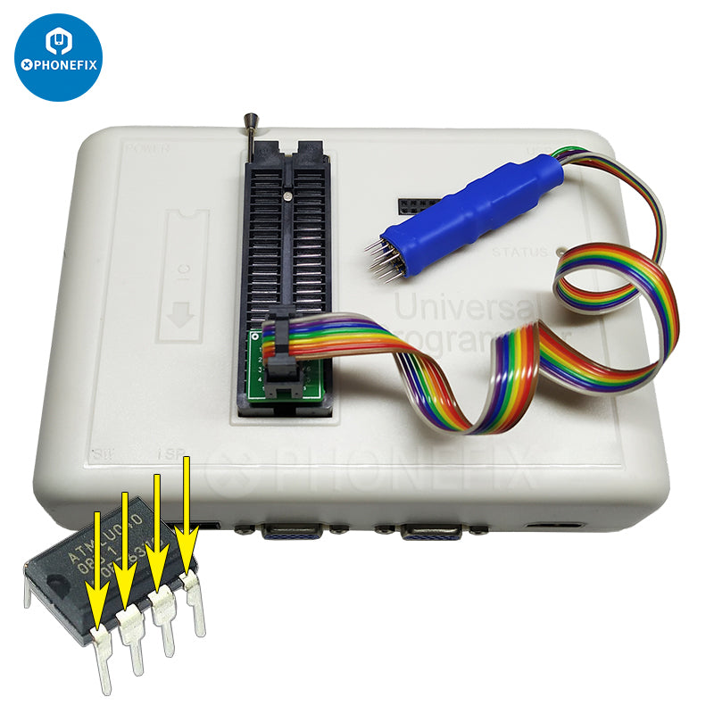 Chip Spring Probe DIP8 In-line chip Burn Probe Wire Spring Needle 8 Pin 2.54mm