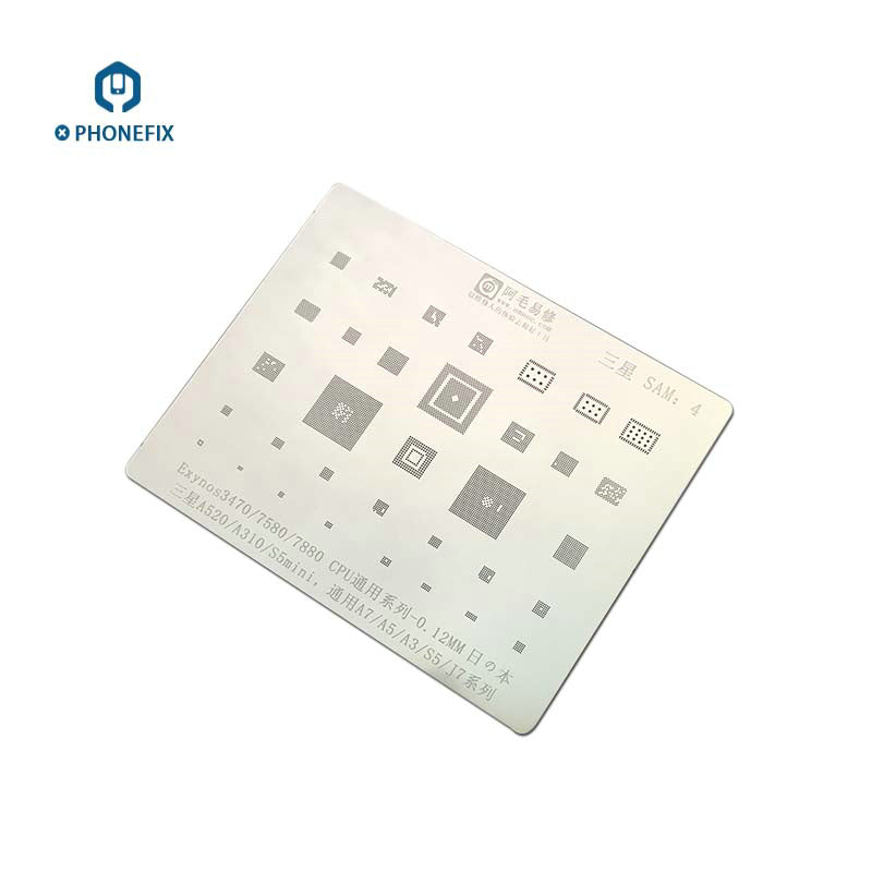 Samsung A5 A3 A7 J7 S5 BGA Reballing Stencils Template Exynos7880