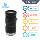 20MP Industrial Camera Vision FA Manual Iris lens 25mm 1-1"