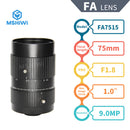 9.0MP Industrial Camera Vision FA Manual Iris lens 75mm 1.0" F1.8