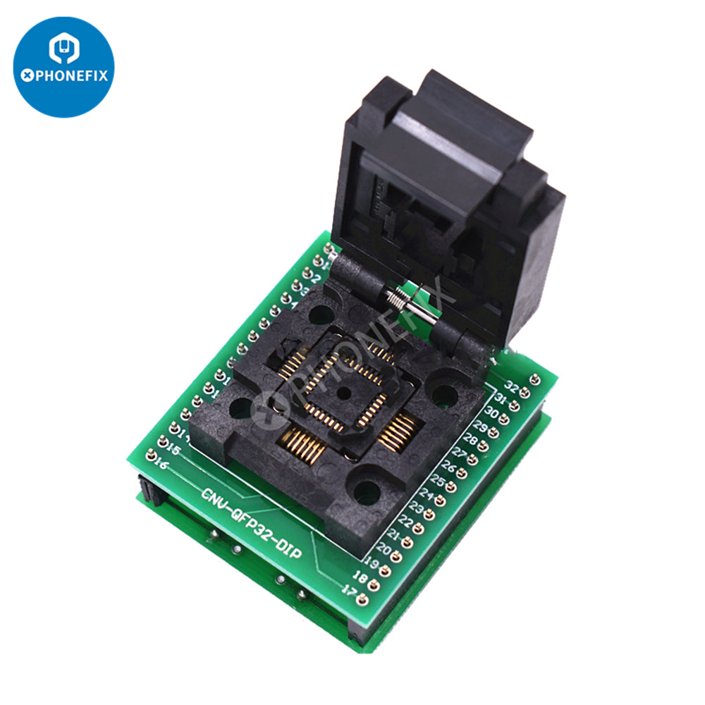 QFP32-FPQ-32-0.8-01 Test Socket Gold Plated Test Fixture