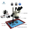 3.5X-90X Trinocular Stereo microscope + aluminum alloy soldering pad