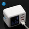 Quick Charge 3.0 30W USB Wall Charger LED Display With Type-C