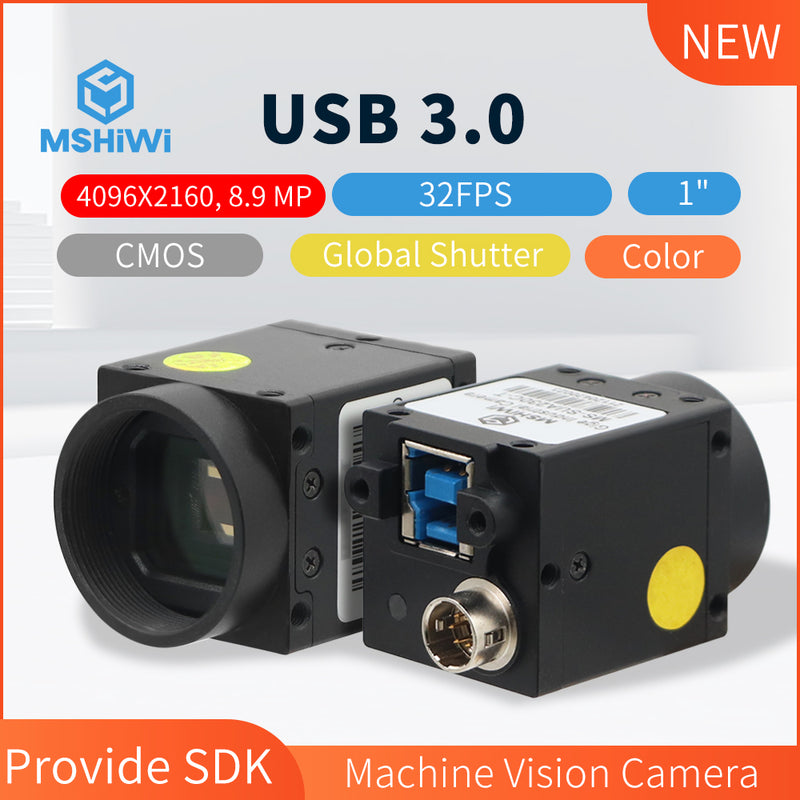 USB 3.0 Global Shutter Vision Industrial Camera 8.9 MP 1" 32FPS Color