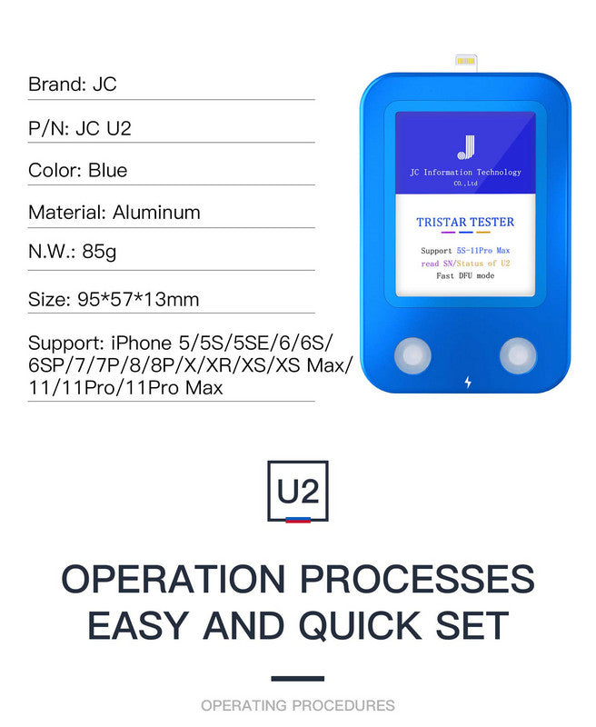 Ios Serial Data Reader iPhone U2 IC Fault Fast Tester SN Serial Number Detector Reader