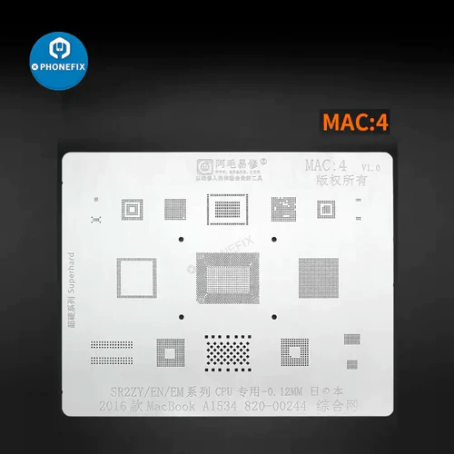 Amaoe MacBook BGA Reballing Stencil Steel Mesh For MAC 1-9