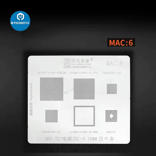 Amaoe MacBook BGA Reballing Stencil Steel Mesh For MAC 1-9