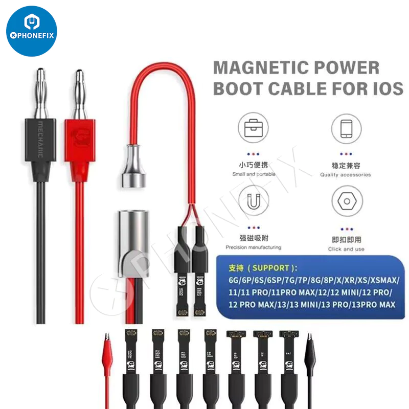 Mechanic Magnetic Boot power Supply Cable For iPhone 6-13 Pro Max