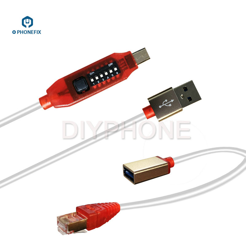Android Fastboot Cable GSM All in One Multifunction Boot Cable with Micro USB Type-C RJ45
