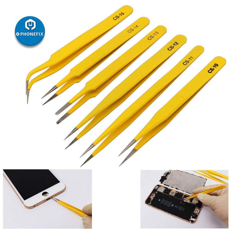 Precision Stainless Steel Anti-static Tweezer Electronics Industrial Tweezers