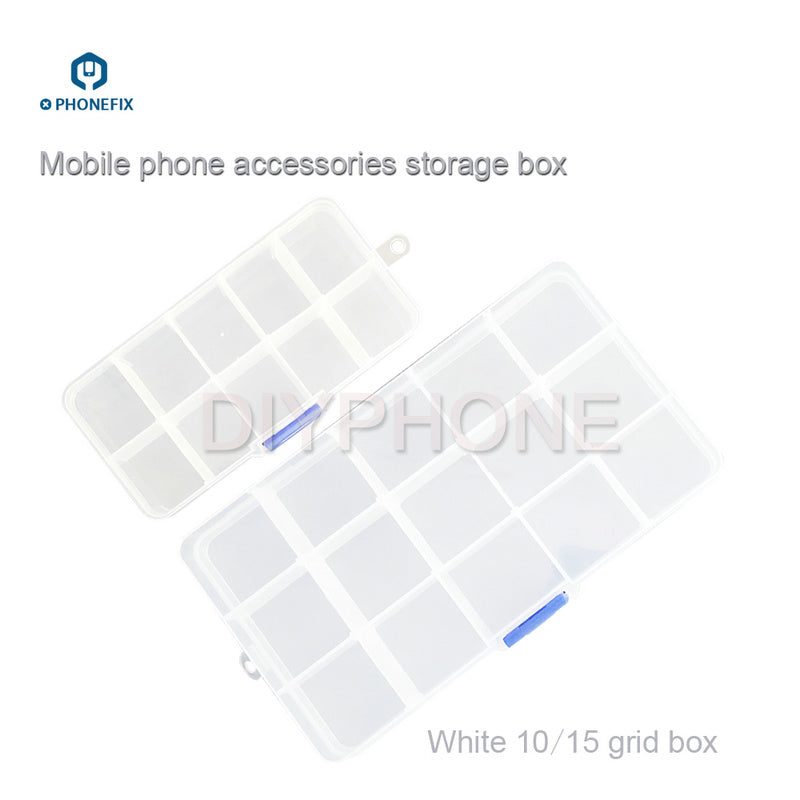 10 15 Grids Phone Repair Screws Parts Plastic Storage Box Container