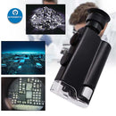 Portable 60X-240X Pocket Microscope Handheld Magnifying Glass