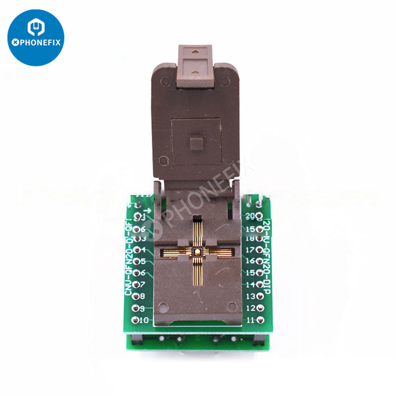 QFN3X3-20L(0.4) To DIP Burn In Socket Gold Plated Test Fixture