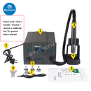 Quick 861X 1300W Soft Rotating Hot Air Gun Soldering Station