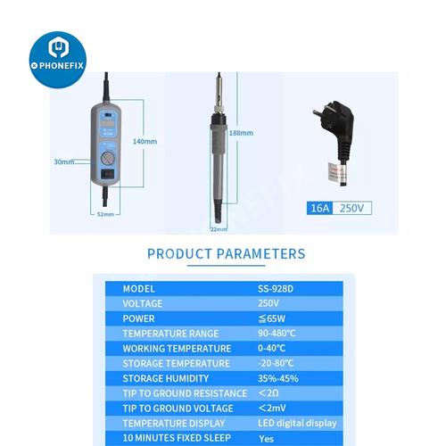 SS-928D Digitai Electric Soldering Iron For Iphone Motherboard Repair