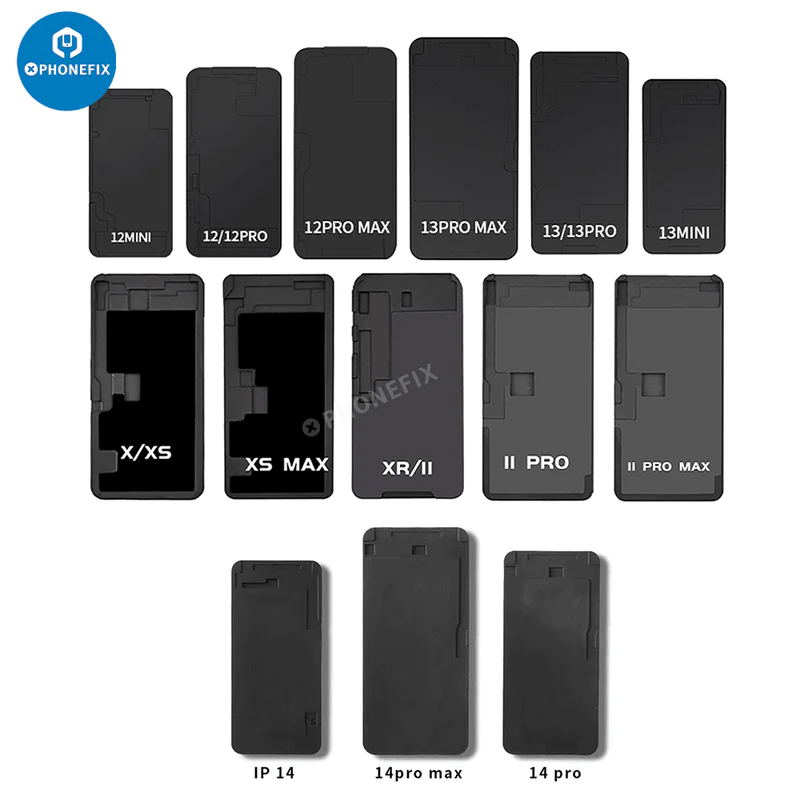 Screen OCA Laminating Black Silicone Rubber Pad For iPhone 6-13 Pro Max