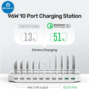 Smart 10 Port USB Charger Adapter Desktop Micro USB Charger 96W