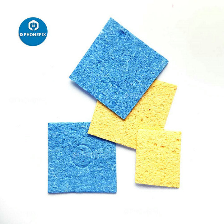 Yellow Blue Cleaning Sponge Soldering Iron Tip Welding Cleaning Pads