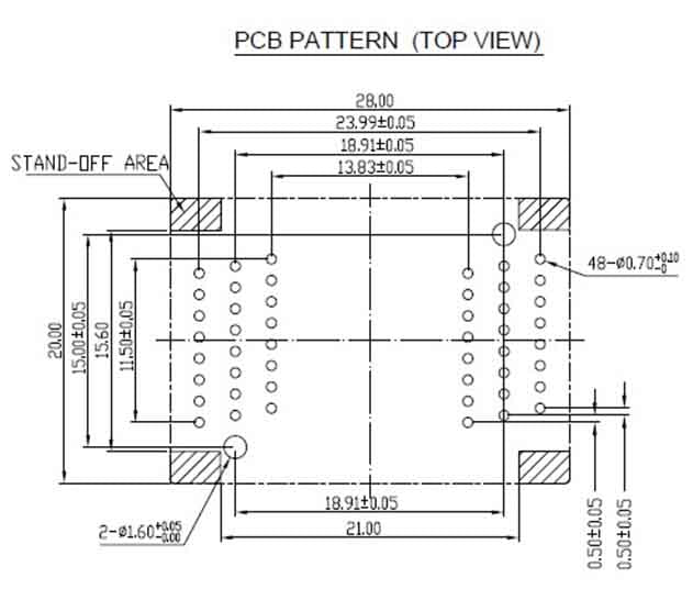 TSOP48 programming adapter pin board TSOP48 receptacle