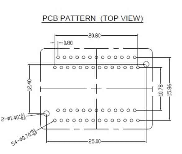 TSOP54 adapter receptacle TSOP54 programmer adapter pin board