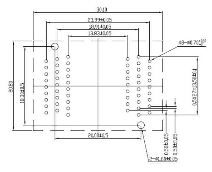 TSOP56 socket receptacle TSOP56 programming adapter pin board
