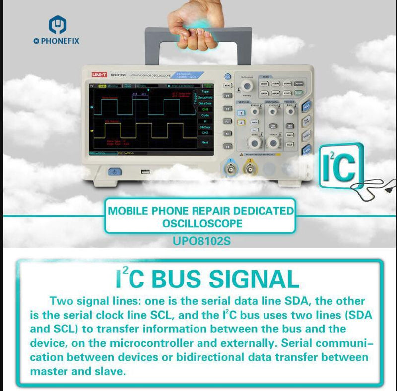 UNI-T UPO8102S Soldering Repair Dedicated Oscilloscope 2 Channels