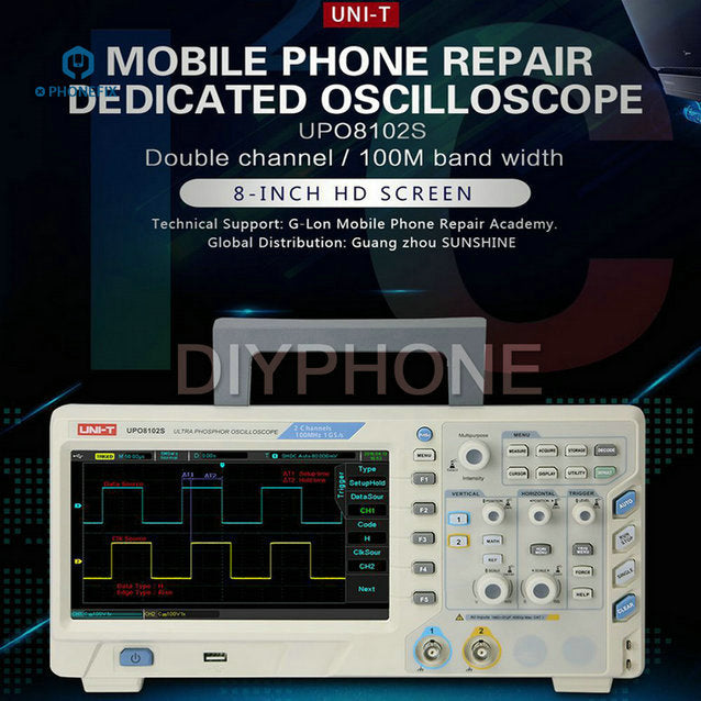 UNI-T UPO8102S Soldering Repair Dedicated Oscilloscope 2 Channels