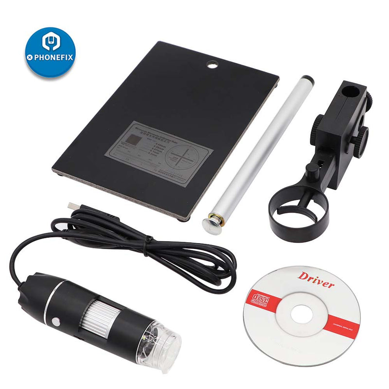 USB Digital Microscope Height Adjustable Stand 1000x 8 LEDs