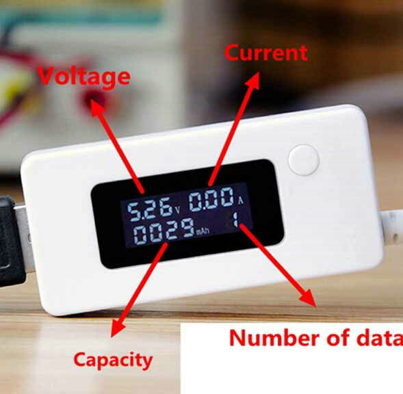 Computer Usb Port Output Current LCD USB Port Output Current and Output voltage Charger Tester Meter