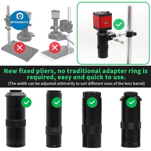 Rotating Microscope Sample Holder Universal 360° Rotatable Electron Microscope Holder Webcam Bracket