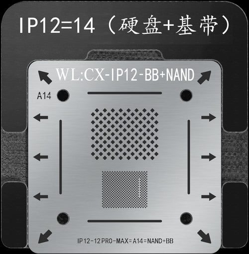 WL BGA Reballing Stencil for iphone 6 7 8 X XS NAND Baseband