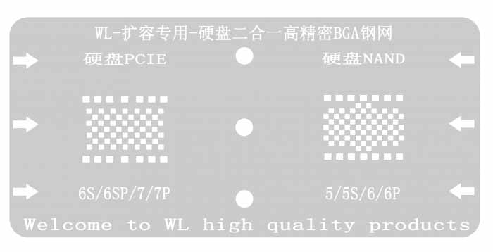 WL BGA Reballing Stencil for iphone 6 6s 7 8 X XS MAX XR 11 NAND