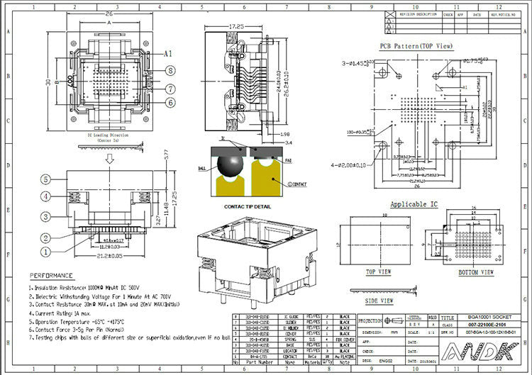 eMMC100 Test Socket Adapter eMMC to USB test programmer adapter