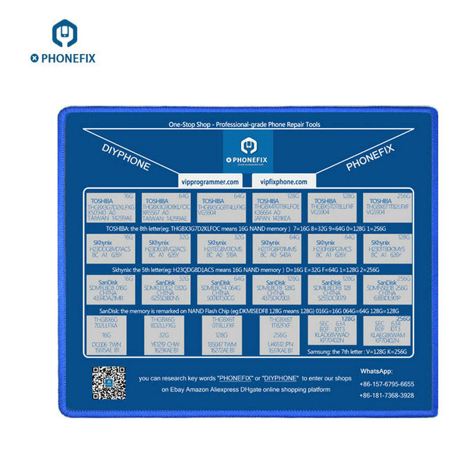 iPhone NAND Memory Capacity Mouse Pad Lookup Table Mouse Mat