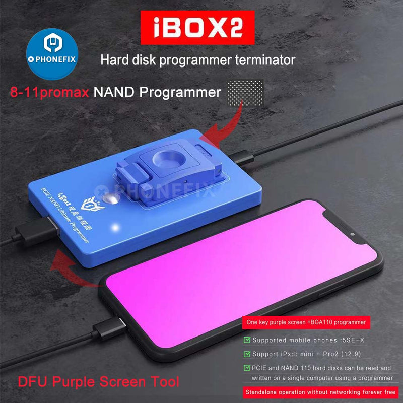 iBox2 PCIE Nand Read Write Box irepair DFU Purple Screen Tool