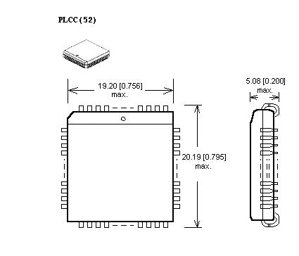 Spring PLCC52 IC socket 1.27mm PLCC52 To dip52 base